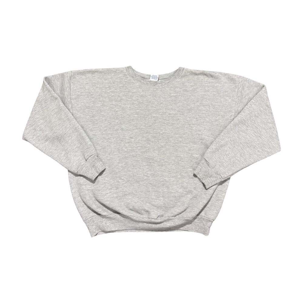 Vintage American Knitwear Heather Gray Blank Crewneck Made In The USA Sweater